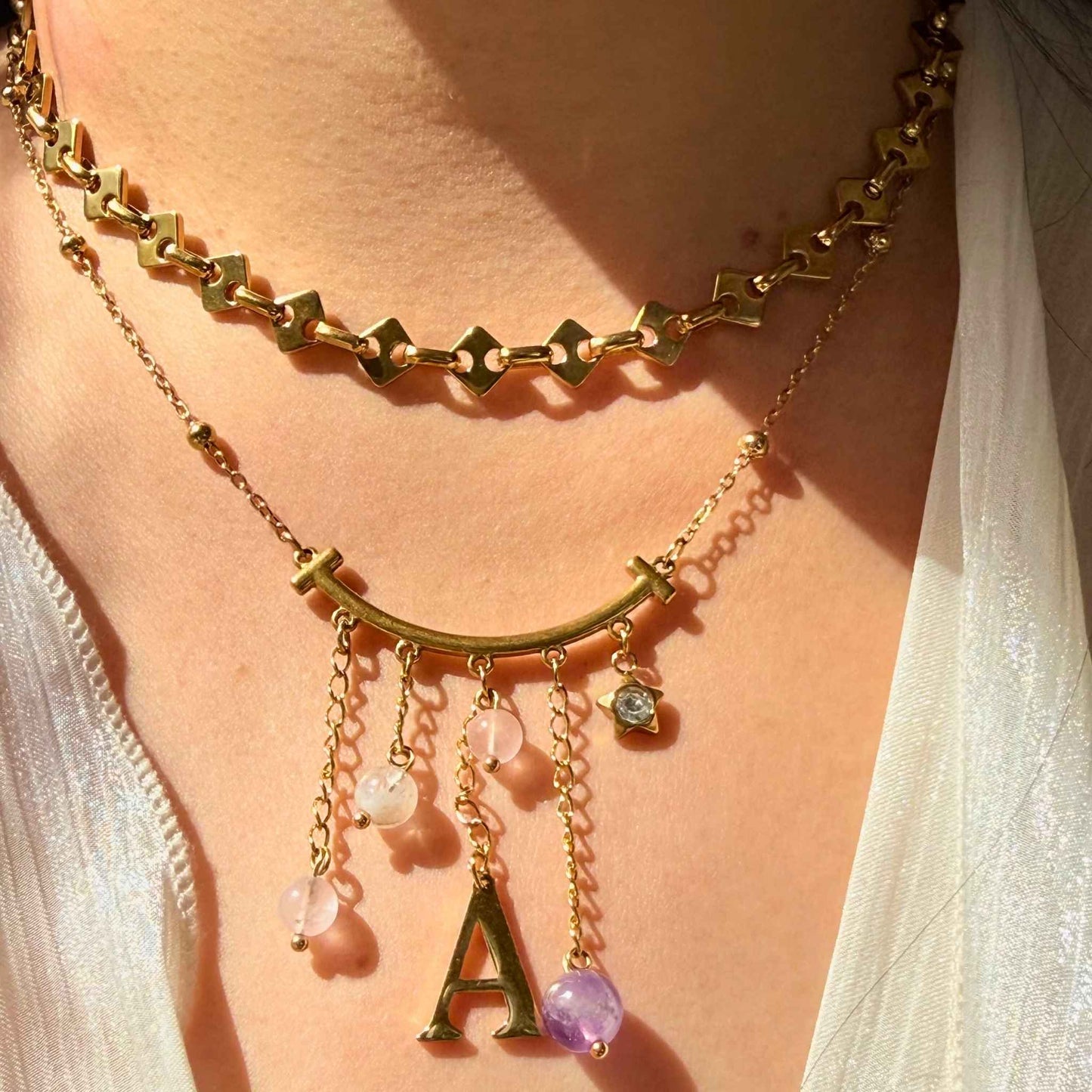 Gold Wave Link Chain Necklace | 18K Plated Waterproof Layering Necklace | NZ Designer Jewellery - Zodd - NZ - Crafted - Objects of Personal Energy