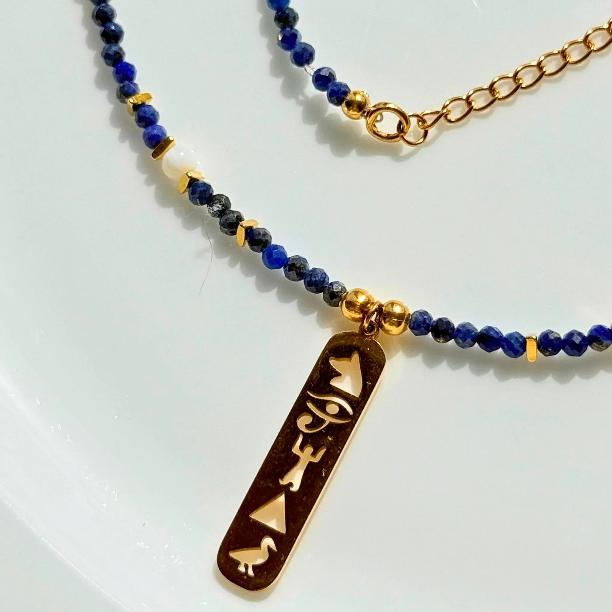 Long Lapis Lazuli Totem Necklace - Wisdom & Protection NZ - Zodd - NZ - Crafted - Objects of Personal Energy