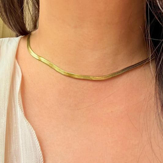 Thick Gold Snake Chain Necklace - Premium Layering Essential NZ - Zodd - NZ - Crafted - Objects of Personal Energy