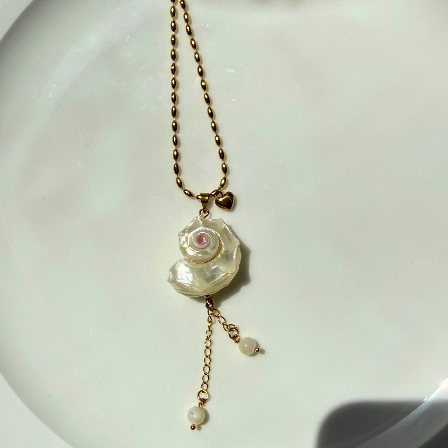 Natural Shell Drop Necklace | Waterproof Necklace | NZ Made & Designed - Zodd - NZ - Crafted - Objects of Personal Energy