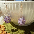 Amethyst Cluster Drop Earrings | 14K Gold Plated Waterproof Beach Earrings | NZ Made & Designed - Zodd - NZ - Crafted - Objects of Personal Energy