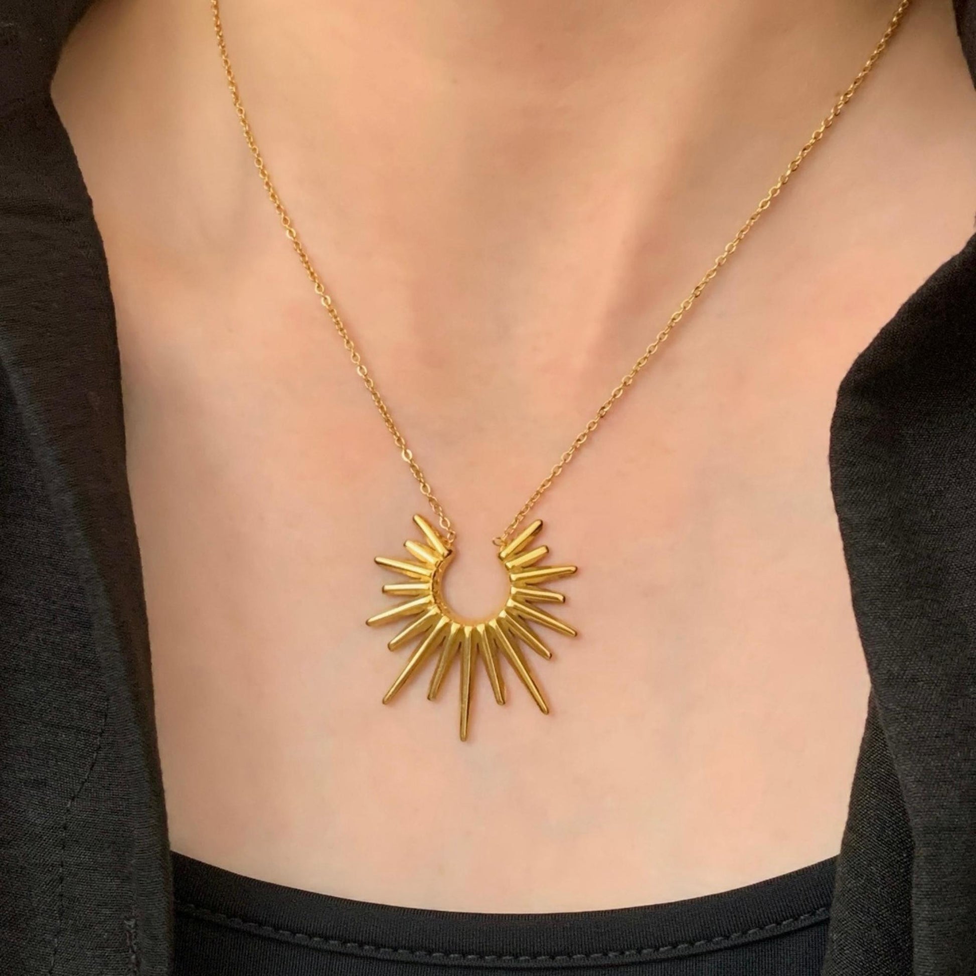 Sunburst Pendant Necklace | Waterproof Statement Necklace | NZ Made and Designed - Zodd - NZ - Crafted - Objects of Personal Energy
