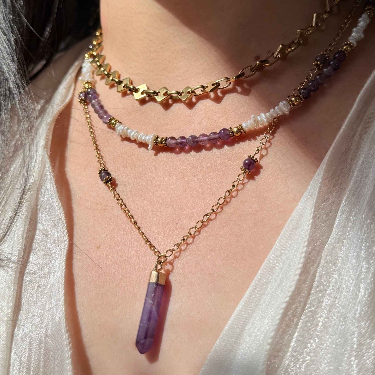 Gold Wave Link Chain Necklace | 18K Plated Waterproof Layering Necklace | NZ Designer Jewellery - Zodd - NZ - Crafted - Objects of Personal Energy