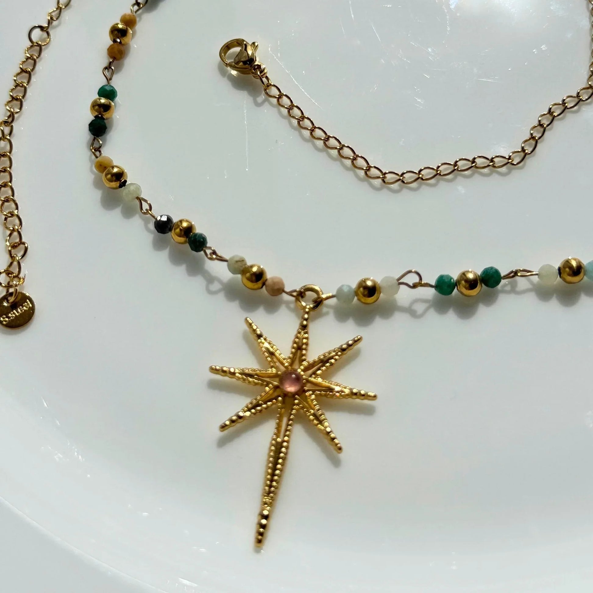 Natural Stone Star Necklace - Grounding & Guidance NZ - Zodd - NZ - Crafted - Objects of Personal Energy