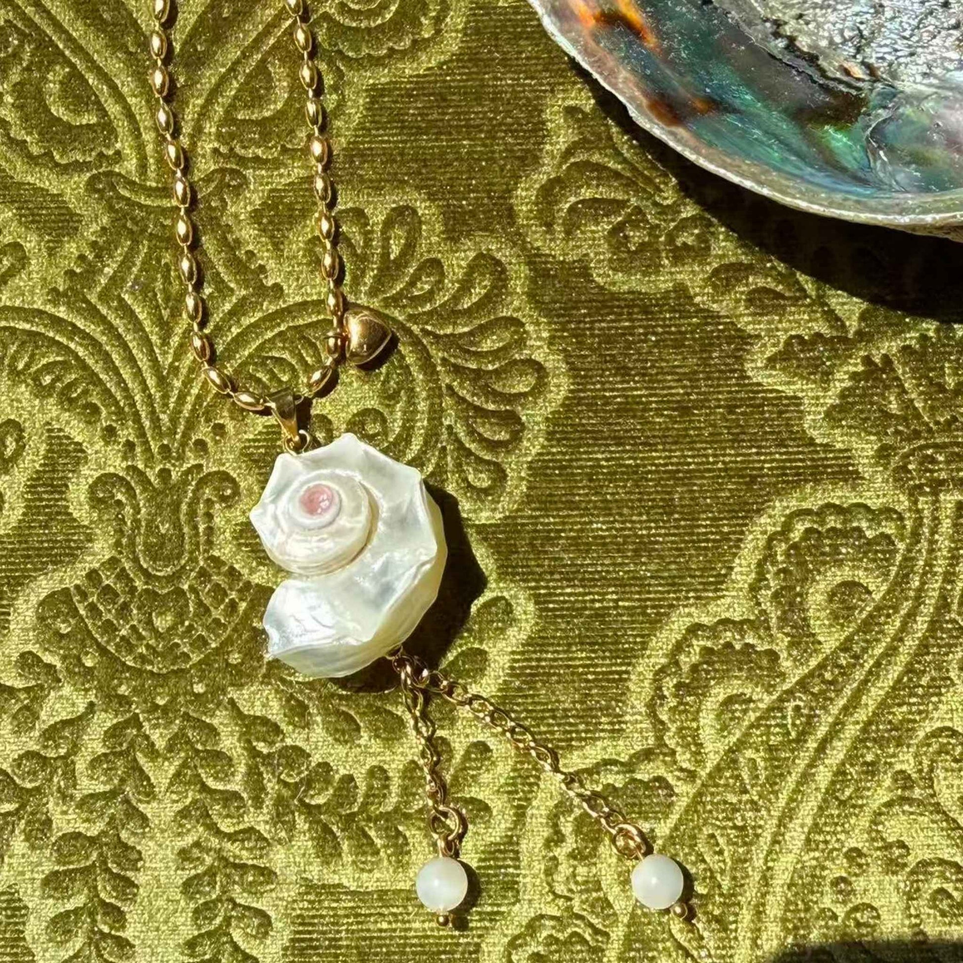 Natural Shell Drop Necklace | Waterproof Necklace | NZ Made & Designed - Zodd - NZ - Crafted - Objects of Personal Energy