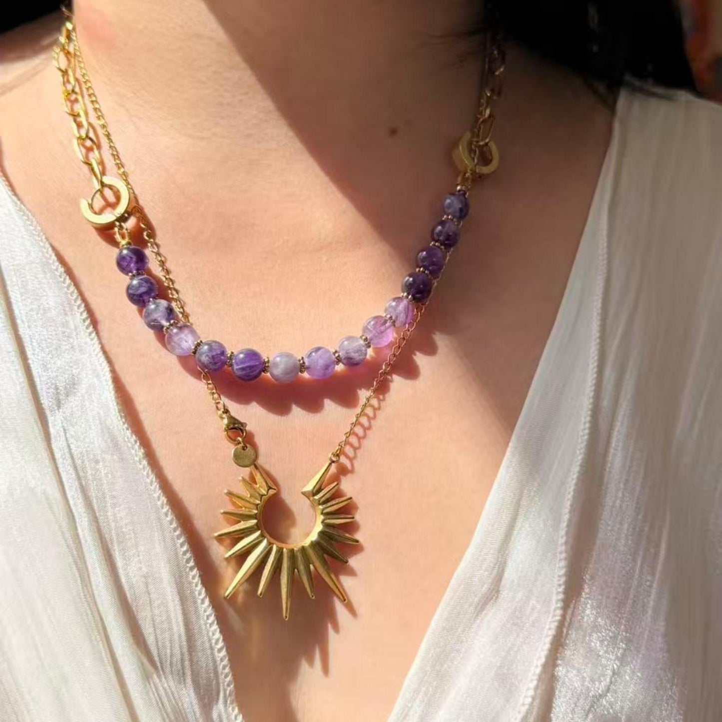 Sunburst Pendant Necklace | Waterproof Statement Necklace | NZ Made and Designed - Zodd - NZ - Crafted - Objects of Personal Energy