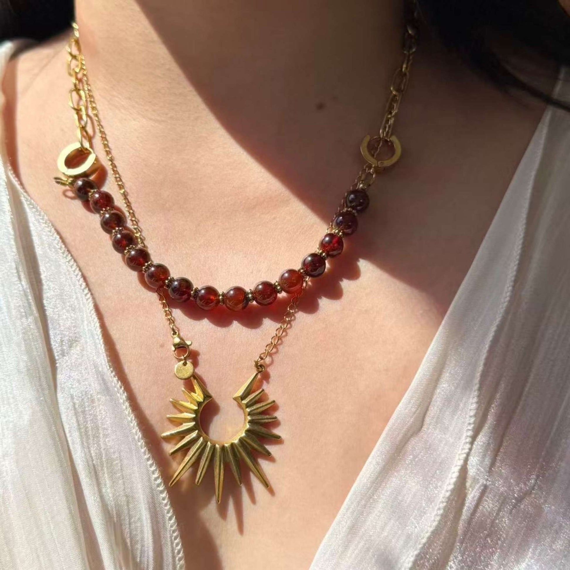 Sunburst Pendant Necklace | Waterproof Statement Necklace | NZ Made and Designed - Zodd - NZ - Crafted - Objects of Personal Energy