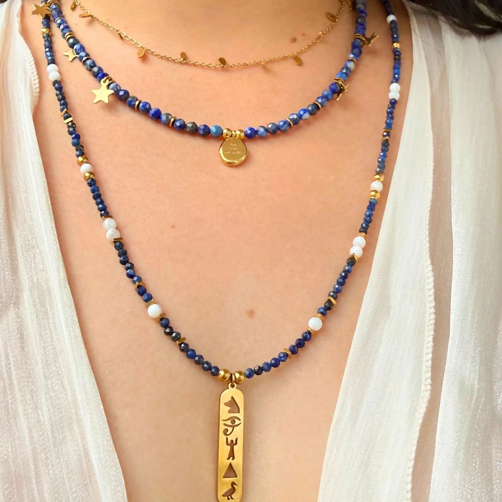 Long Lapis Lazuli Totem Necklace - Wisdom & Protection NZ - Zodd - NZ - Crafted - Objects of Personal Energy