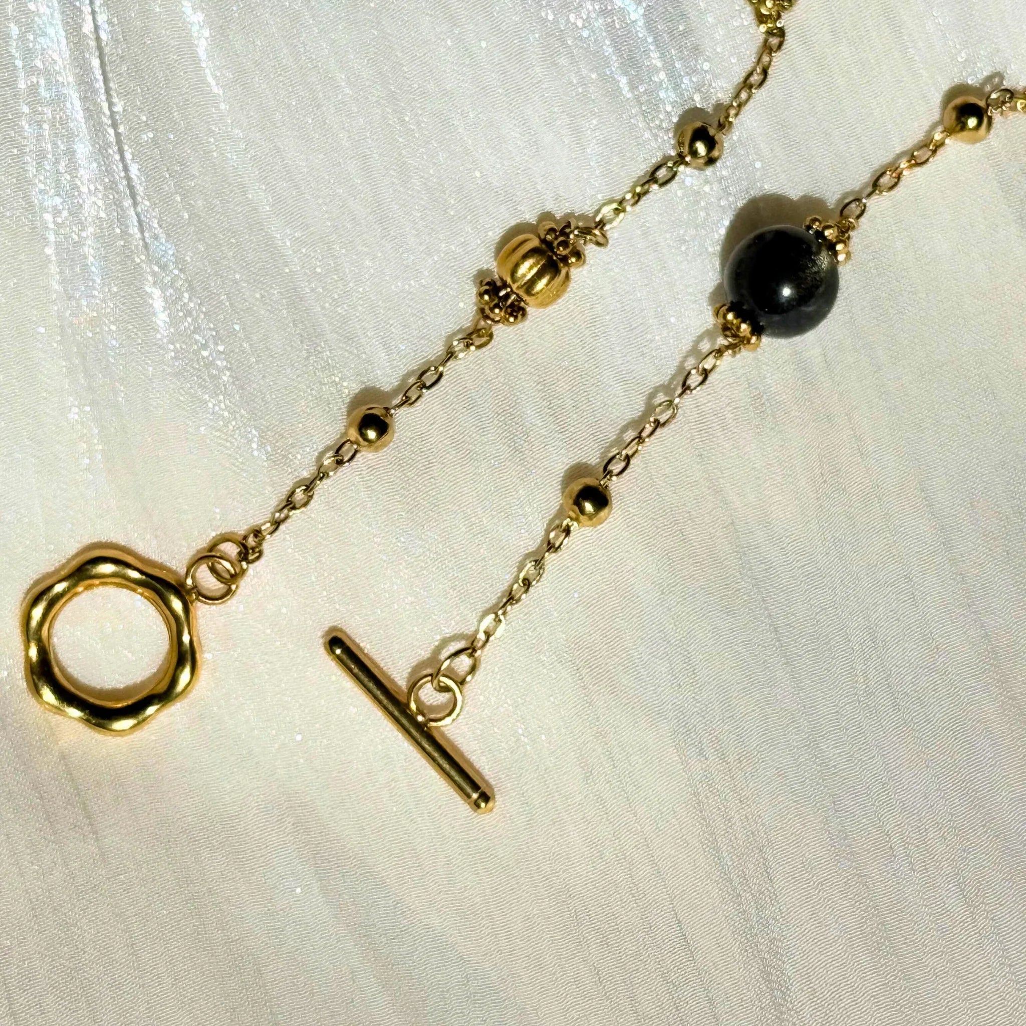 Long Layered Silver Obsidian Necklace - Protection & Truth NZ - Zodd-NZ-Crafted- Objects of Personal Energy