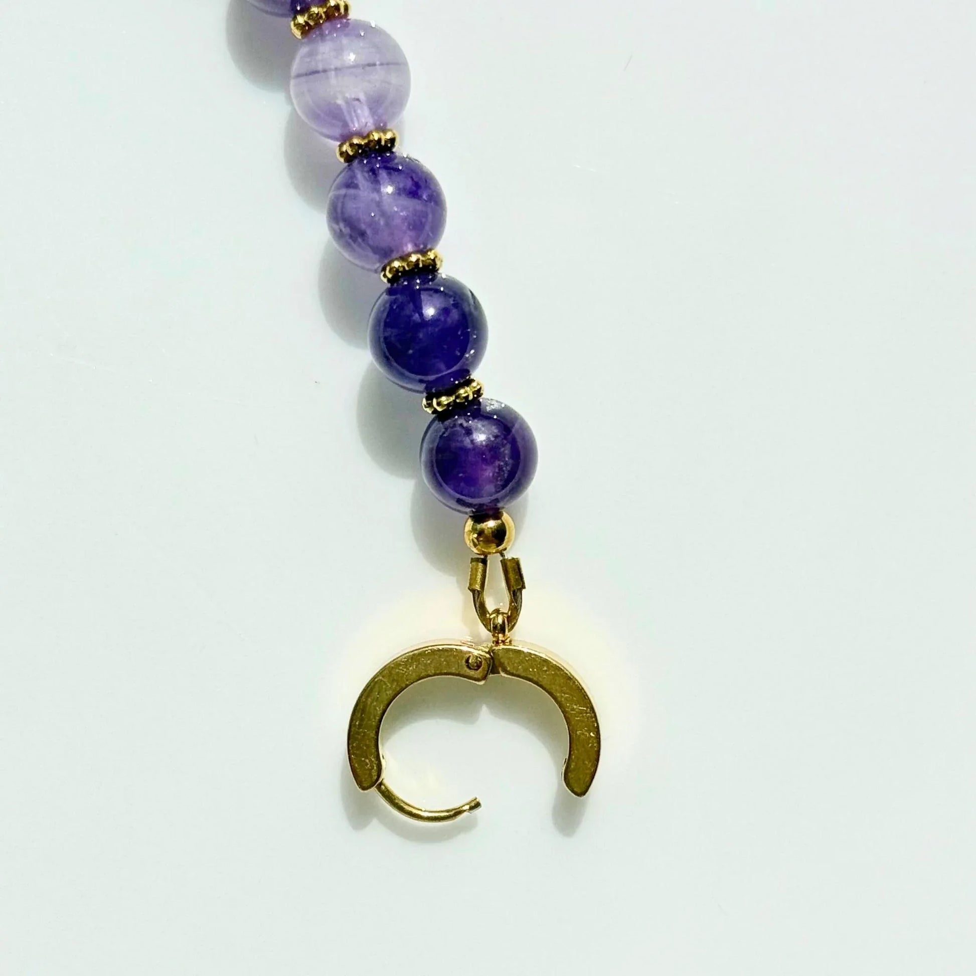 3 - in - 1 Amethyst Necklace Bracelet Bag Charm - Versatile Gift NZ - Zodd - NZ - Crafted - Objects of Personal Energy