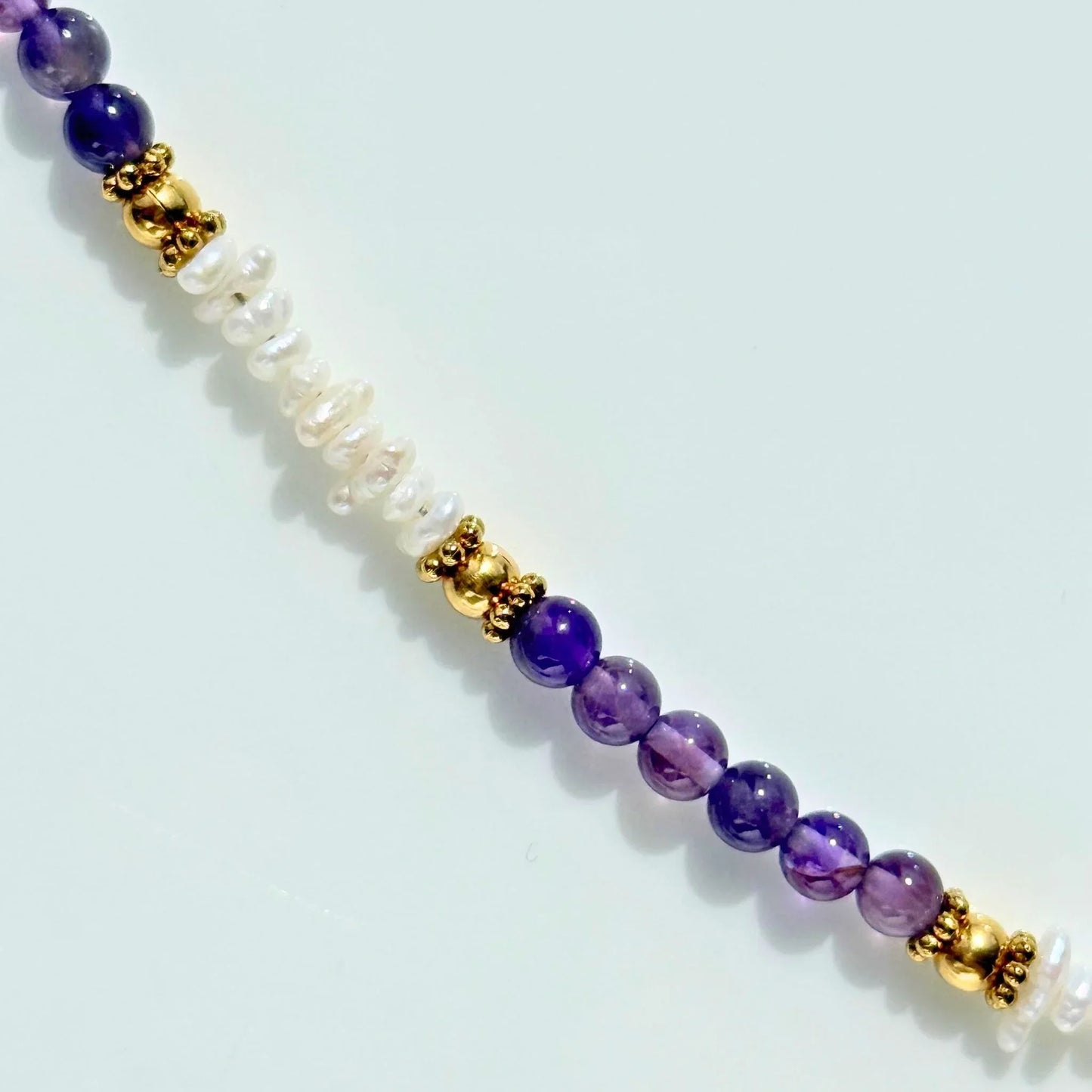 Layered Amethyst & Pearl Necklace Set - Calm & Elegance NZ - Zodd - NZ - Crafted - Objects of Personal Energy