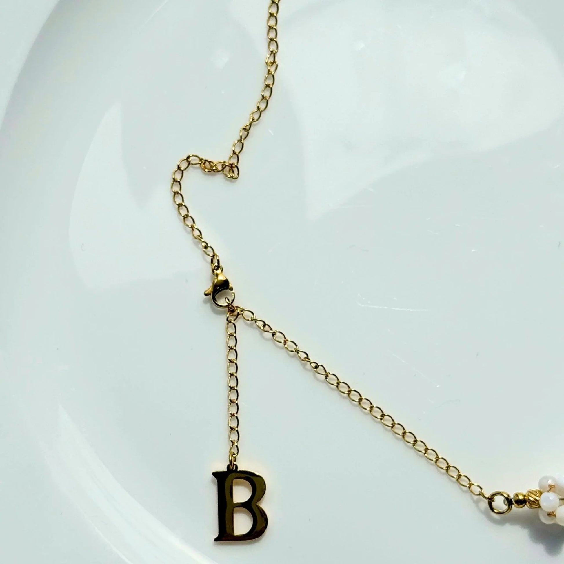 Personalized Shell Bead Necklace with Letter Pendant - NZ made Custom Gift - Zodd - NZ - Crafted - Objects of Personal Energy