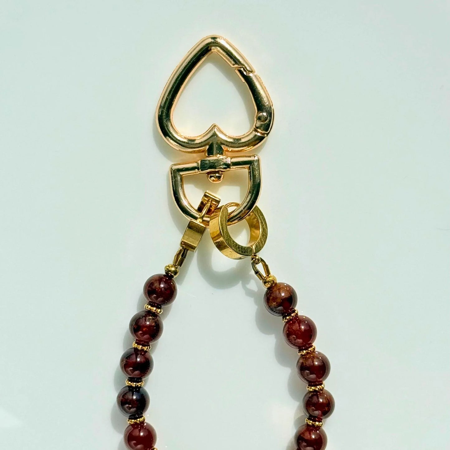 3 - in - 1 Garnet t Necklace Bracelet Bag Charm - Versatile Gift NZ - Zodd - NZ - Crafted - Objects of Personal Energy