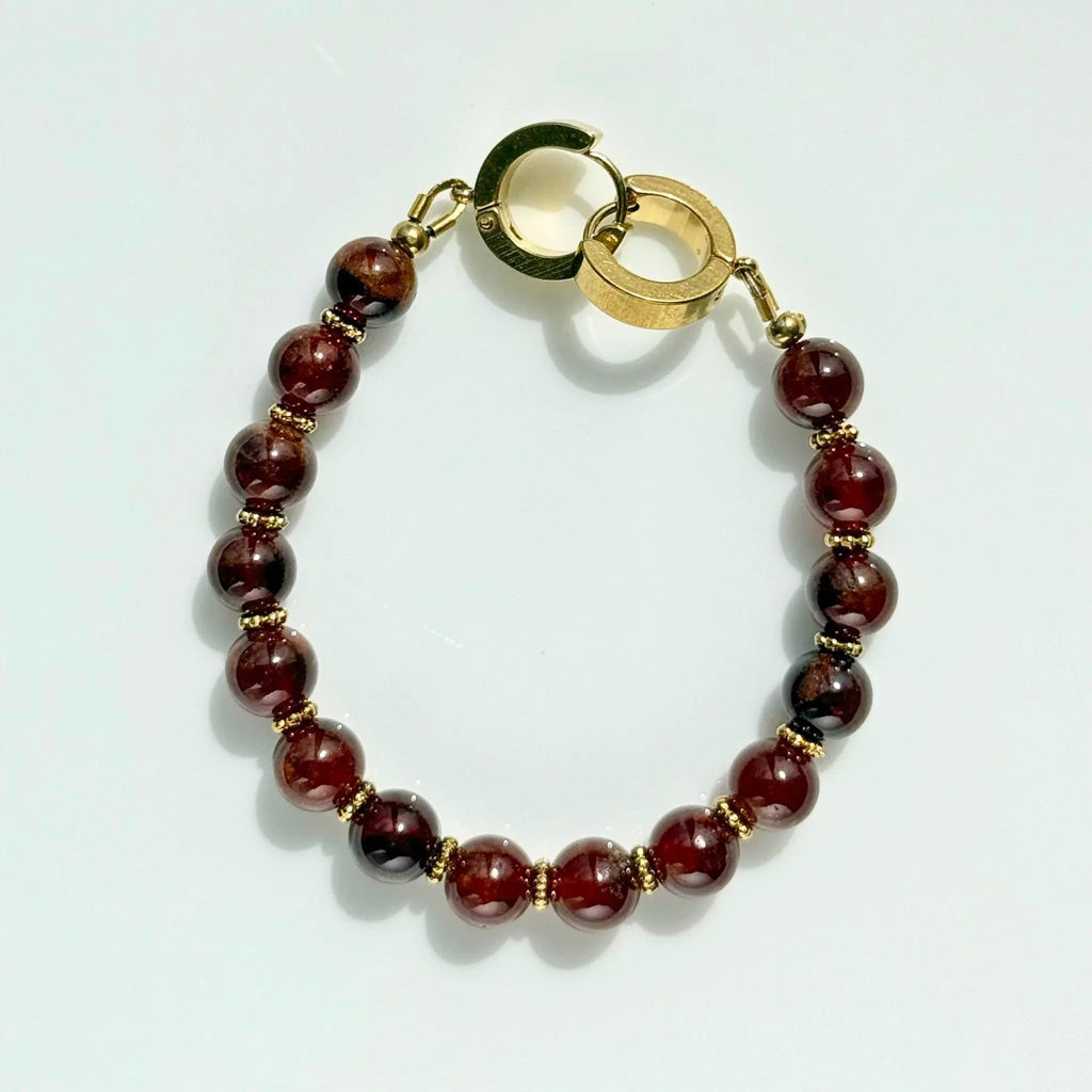 3 - in - 1 Garnet t Necklace Bracelet Bag Charm - Versatile Gift NZ - Zodd - NZ - Crafted - Objects of Personal Energy