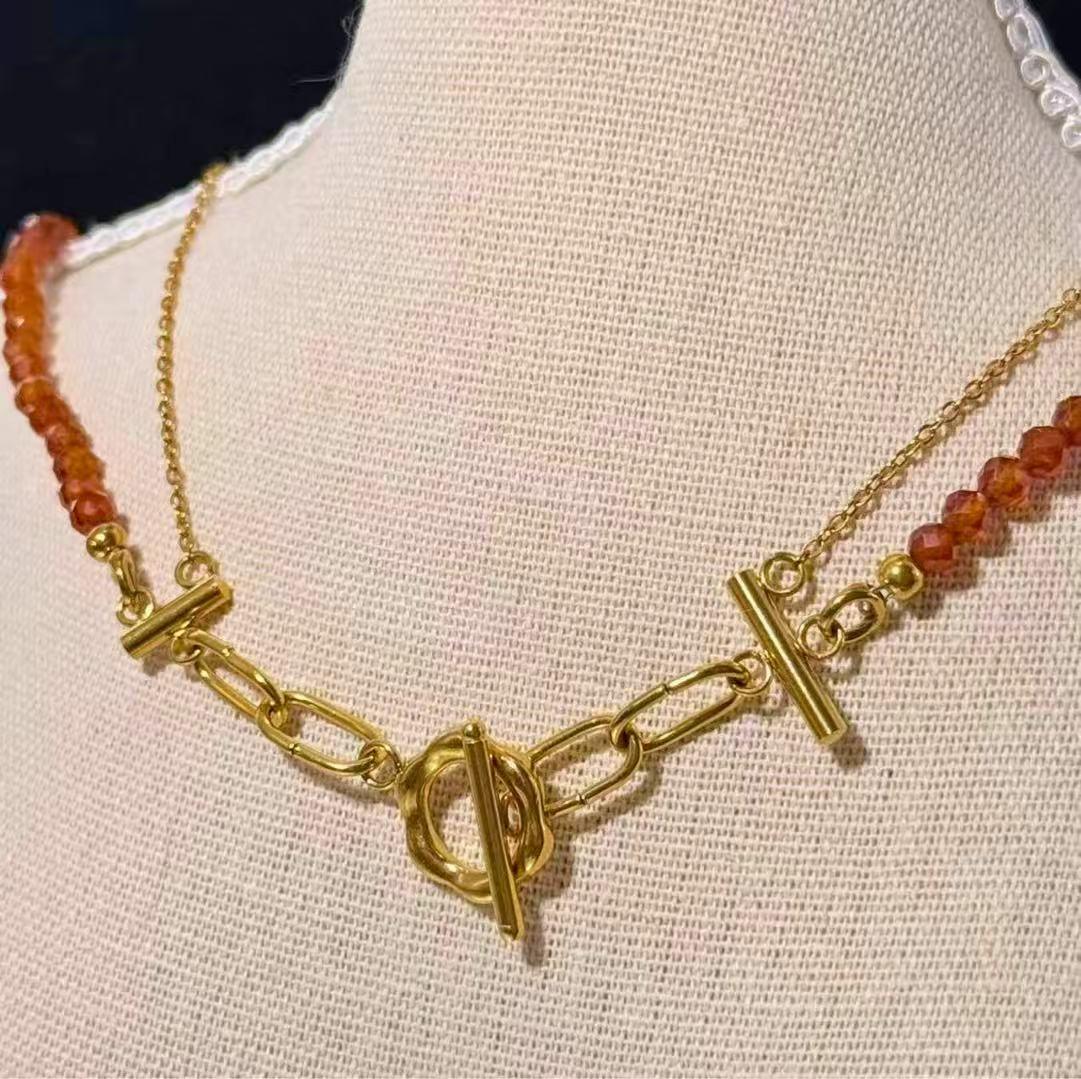 Layered Garnet & Shell Necklace Set - Designed & Crafted in NZ - Zodd - NZ - Crafted - Objects of Personal Energy